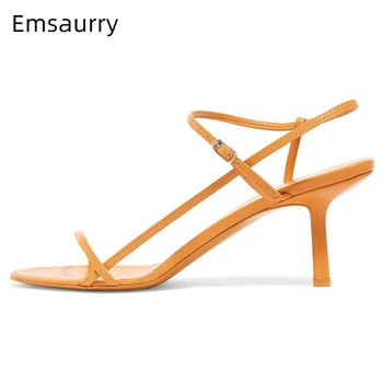 

Sexy Narrow Band Gladiator Sandals Women Thin Heels Open Toe Ankle Strappy Concise Summer 2020 Sandalias De Mujer