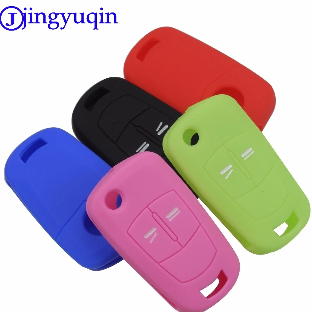 Key Case Cover Silicone Folding Car Key Cover Fob For Vauxhall Opel Corsa Astra Vectra Signum 2 Button