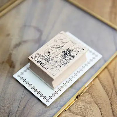 Винтажная печать жестов DIY деревянные резиновые штампы для stationery канцелярские принадлежности Скрапбукинг Стандартный штамп - Цвет: 5