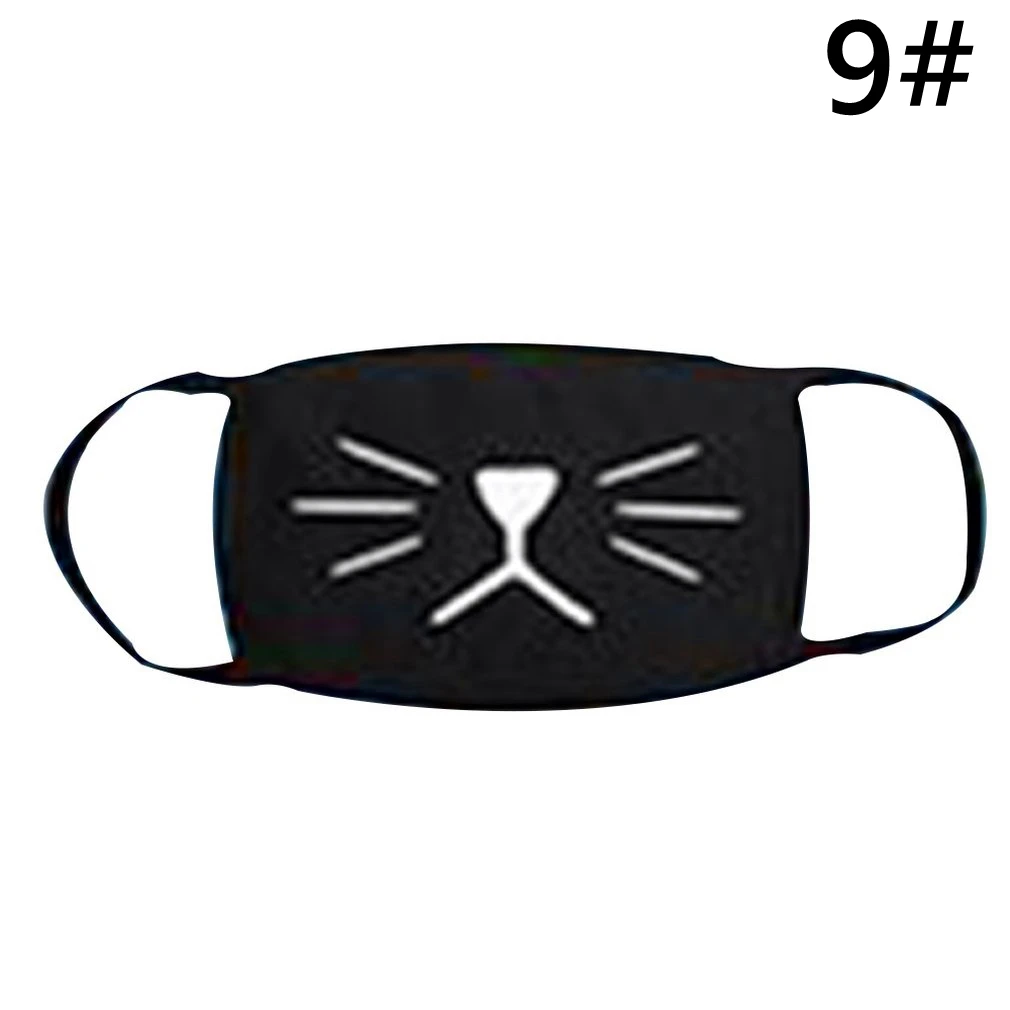 1PC Cotton Dustproof Mouth Face Mask Unisex Korean Style Kpop Black Bear Cycling Anti-Dust Cotton Facial Protective Cover Masks