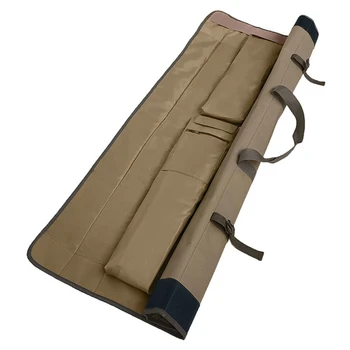 

Foldable Fishing Rod Bag Fishing Pole Storage Case Organizer Bag Handbag Backpack for Carp Fishing,Khaki