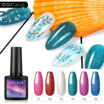 

COSCELIA 8ML Nail Gel Polish Hybrid Varnish For Nail Art Semi Permanent UV Gel Nail Polish Set For Manicure Base Top Coat Polish