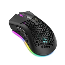 

New Wirelessly Mouse with USB Receiver Plug Ergonomic Optical RGB Illuminated Mouse 3 Levels DPI with Scroll Wheel 2 Thumb