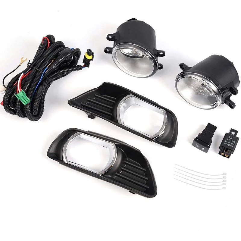 

for 2007-2008 Toyota Camry Fog Lights Headlights Front Bumpes Lamp Clear Lens
