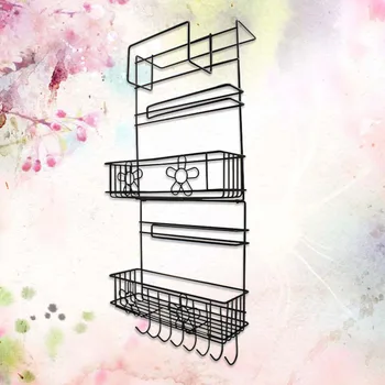 

1pc Storage Rack Multifunctional Rust Proof Large Volume Wall Hanging Storage Shelf for Kitchen