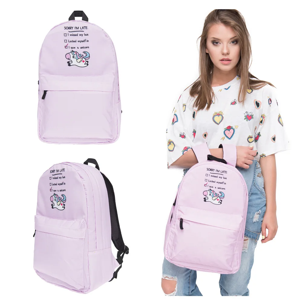 

AliExpress Hot Selling 3D Digital Printing Europe And America Backpack Unicorn Students Backpack