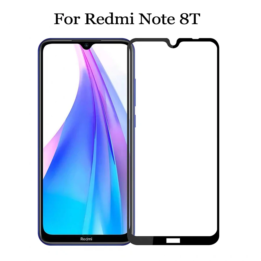 Полное покрытие из закаленного стекла для Xiaomi Redmi Note 8T защита экрана взрывозащищенное стекло для Xiaomi Redmi Note 8T