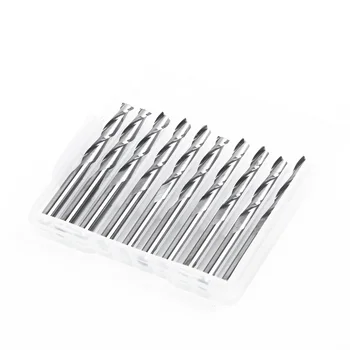 

10 Pcs Solid Carbide Drill Bit 3.175mm 1/8 2 Flute Straight Shank Set Pack Use