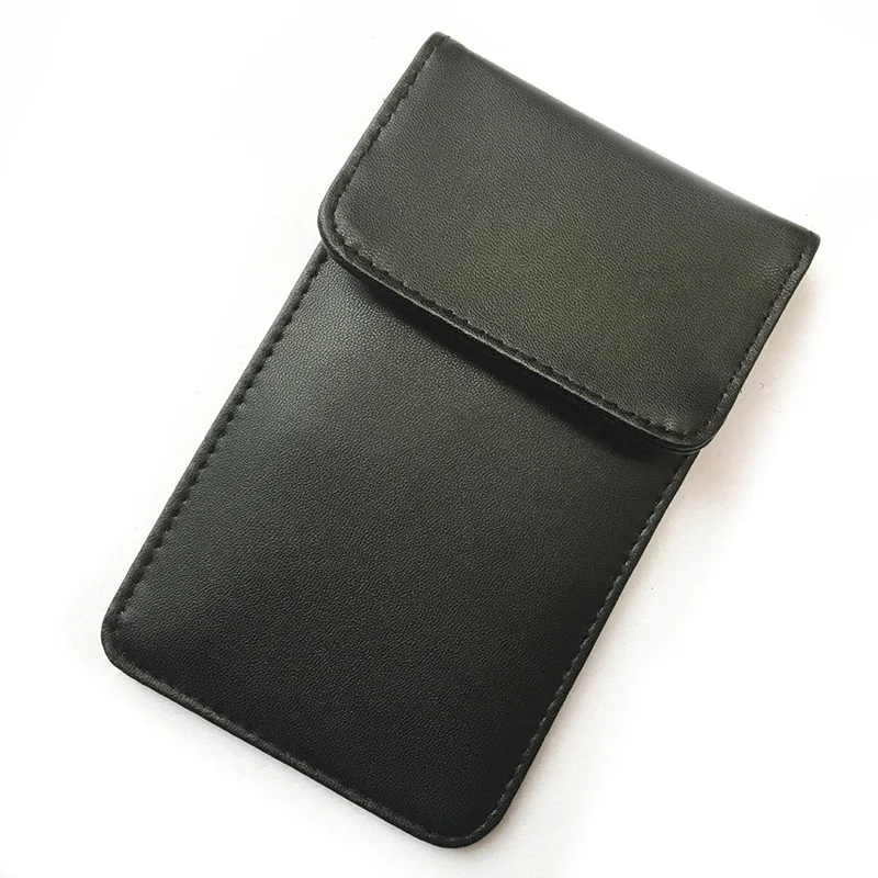 Black PU Faraday автомобильный ключницы RFID сигнальная экранирующая сумка NFC бумажник для кредитных карт Fob блокатор протектор для защиты конфиденциальности BAG1073 - Цвет: Black