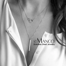 EManco 316L ожерелье из нержавеющей стали женское многослойное Чокеры ожерелье s для женщин Ожерелье Дружбы s ювелирные изделия