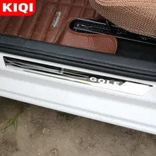 Накладка на порог двери автомобиля из нержавеющей стали, 4 шт./компл., накладка на педаль для Volkswagen VW Golf 6 7 MK6 MK7 2008-2019, запчасти Накладка на порог двери автомобиля из нержавеющей стали, 4 шт./компл., накладка на педаль для Volkswagen VW Golf 6 7 MK6 MK7 2008-2019, запчасти