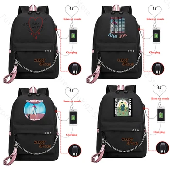 

Harry Styles Backpack for Teenage 2020 Women School Bags Girls Usb Charge Pink Backpack Zainetto Donna Laptop Mochila