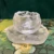 High-end Liuli glass crystal cup Christmas gift decoration teacup Kung Fu tea teacup saucer set wine glass