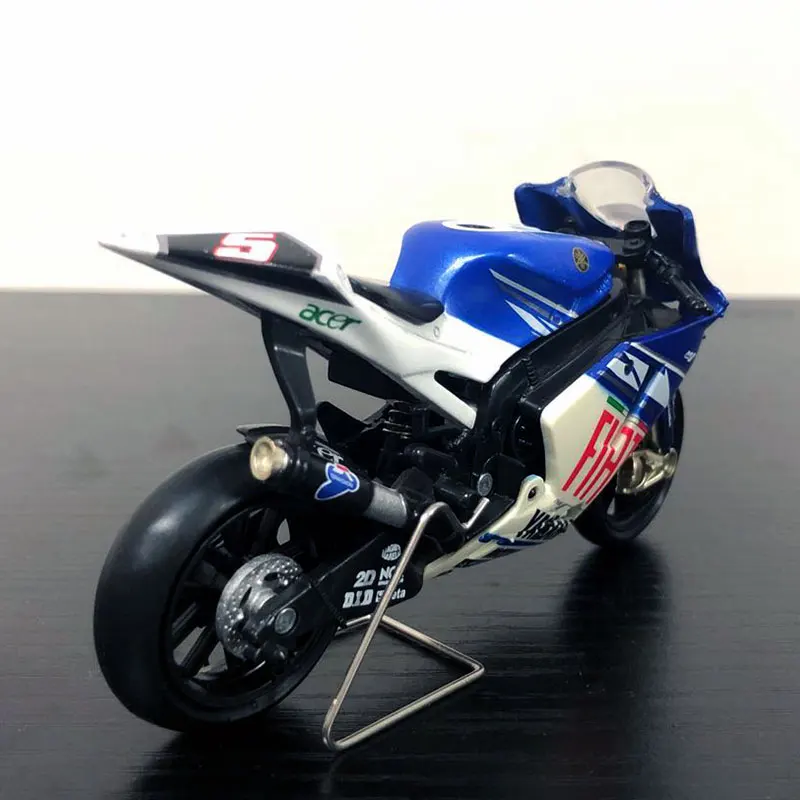Newray 1/18 масштаб гоночный мотоцикл YAMAHA M1#5 литой металлический мотоцикл модель ручной работы игрушка для подарка, коллекции, детей
