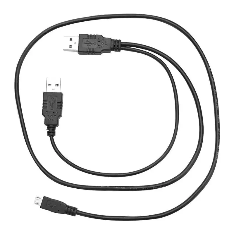 Портативный кабель 2 в 1 USB 0 типа A Micro B Male Y шнур адаптера даты для 5 дюймового