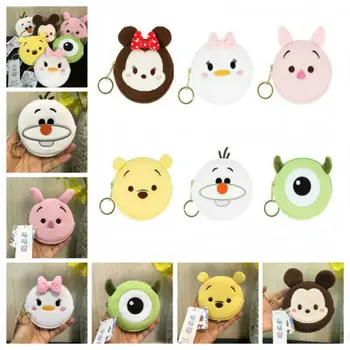 

1pc Hot 100% Genuine Disney Frozen Olaf Minnie Mickey piglet Stitch coin purse bag cartoon pocket purse Children toy kids gift