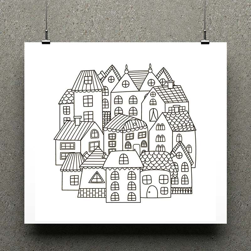 

AZSG Creative building Clear Stamps/seal for DIY Scrapbooking/Card Making/Photo Album Decoration Supplies