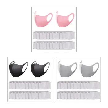 

Reusable Washable Dust Mask Activated Carbon PM2.5 Filter -pollution -smog Breathable Protective Cover