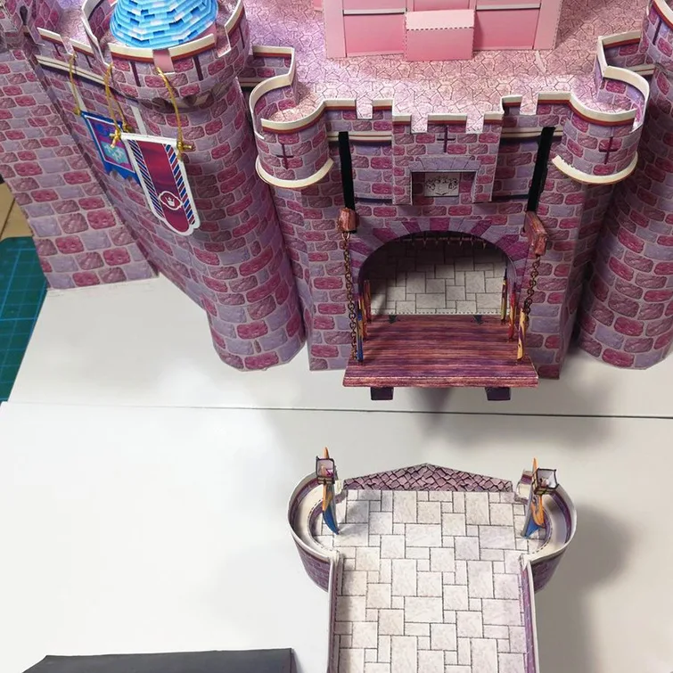 3D бумажная модель замка Спящей красавицы ручная работа архитектура строительная