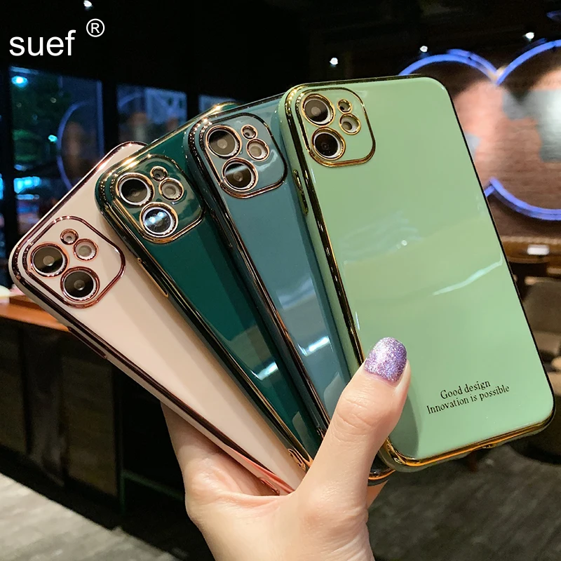 Чехол suef для телефона iPhone 11 Pro Max X Xs роскошная задняя крышка с покрытием