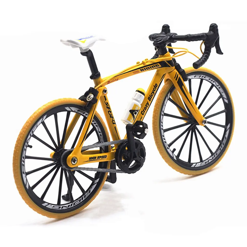 1:10 сплав литой металлический велосипед дорожный велосипед Модель велосипедные игрушки для детей Подарки Игрушки транспортные средства для детей - Цвет: yellow