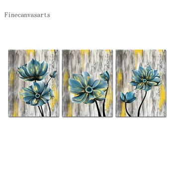 

3 Panels Home Decor Poster Lotus Flowers Canvas Wall Art Painting Modern Style Living Room Decoration Wall Decor Picture