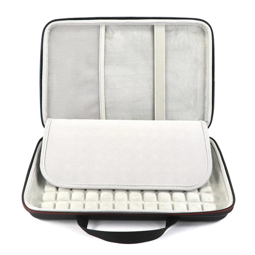  With Handle Carrying Storage Bag EVA Case Keyboard Waterproof Multi Device Travel Shockproof Zipper