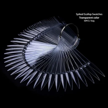 

False Nail Tips Swatch Sticks Transparent Natural Color Display Tips Nail Art Practice Sticks UV Gel Manicure Tools