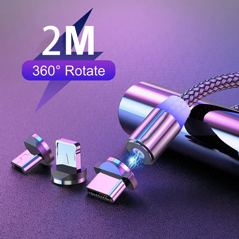 Магнитные кабели Micro USB Type C быстрая зарядка для Xiaomi redmi note 8/9 pro iPhone11 телефонный