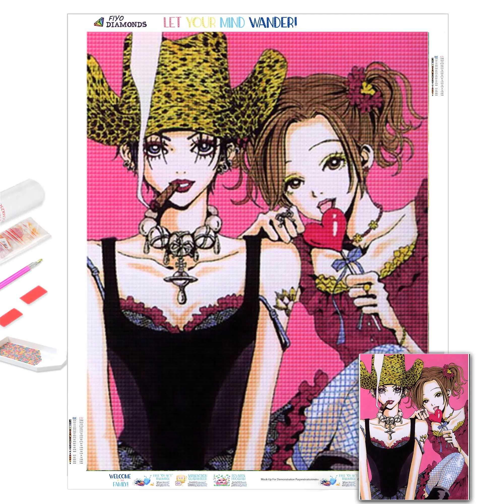 5D DIY Diamond Painting Anime Nana Poster Cartoon Picture Art Mosaic Embroidery Cross Stitch Kits Home Decor cuadros | Дом и сад