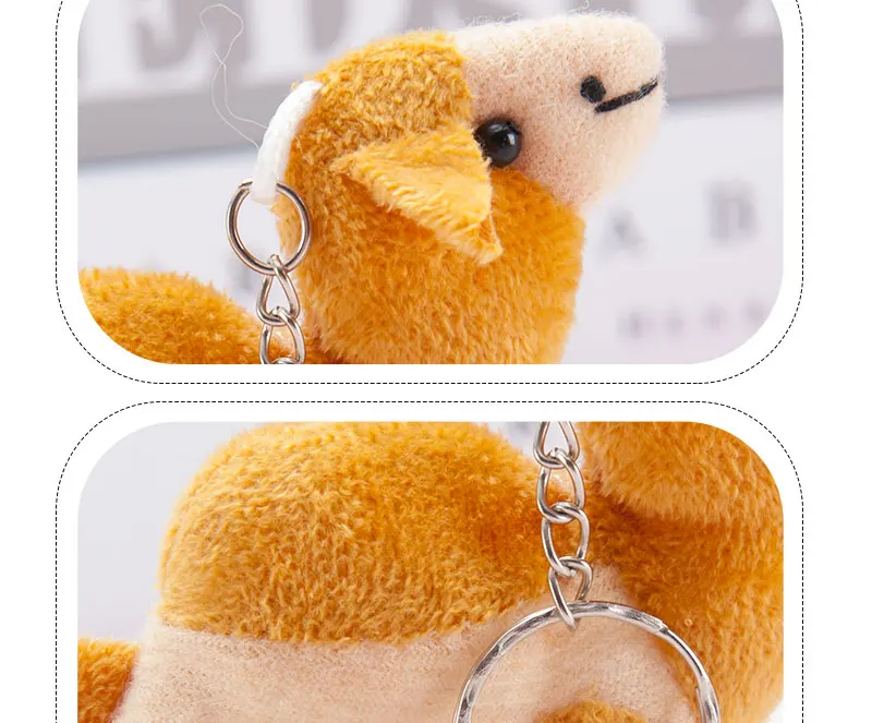 Kawaii милый верблюд брелок для ключей сумка Подвеска мультфильм животное кукла-Подвеска детская игрушка плюшевая игрушка