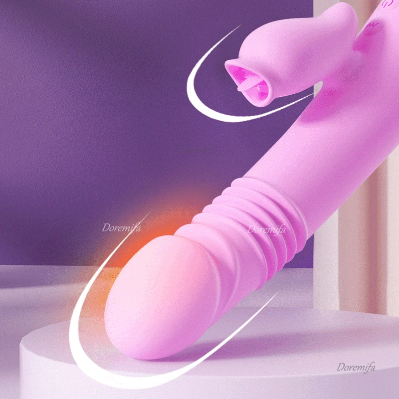 Vibrator Female Masturbation Sex Toy Dildo Stretching Tongue Licking Sucking G spot Clitoris Blowjob Women Adult