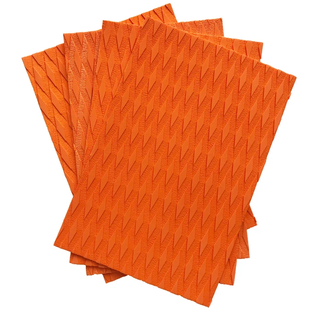 4pcs/lot Anti-slip EVA Surfboard Pads SUP Surf Kiteboard Skimboard Stand Up Paddleboard Traction Pad Grip 38*25.4cm Mat DIY Orange