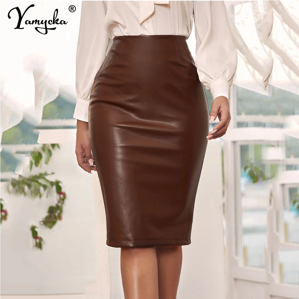 Autograph Red Leather Skirt vlr.eng.br