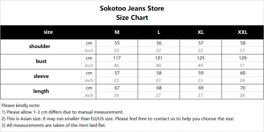 Sokotoo Men's letters pattern printed white jean jacket Streetwear trendy loose denim coat Outerwear