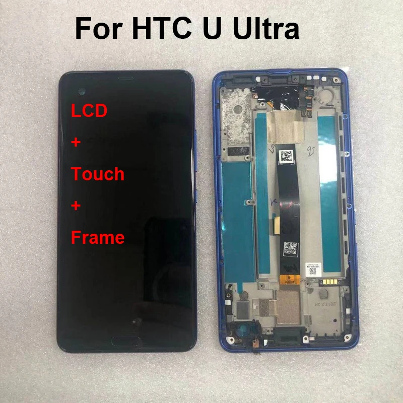 ЖК-дисплей для HTC U ULtra ЖК-экран + сенсорная панель дигитайзер экран Рамка Ultra