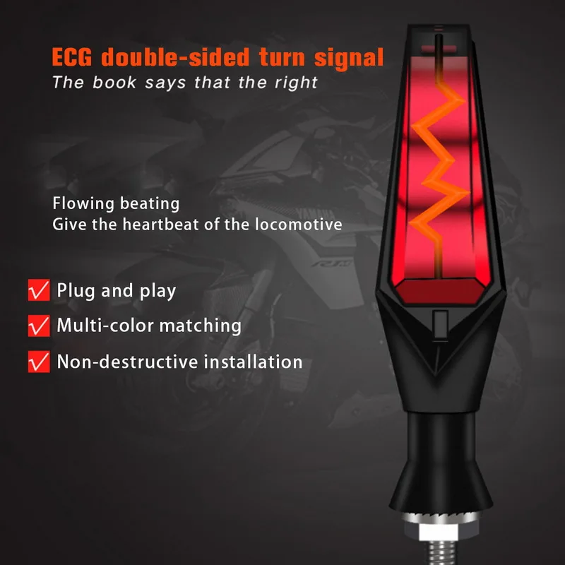 

Motorcycle Modified Running Water Signal Off-road Vehicle Electric LED Light 12V Daytime Running Light