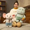 Appease Smile Hippo Elephant Plush Toy Soft Stuffed Cartoon Animal Hippopotamus Doll Baby Accompany Toy Home Decor Kids Gifts ► Photo 2/6