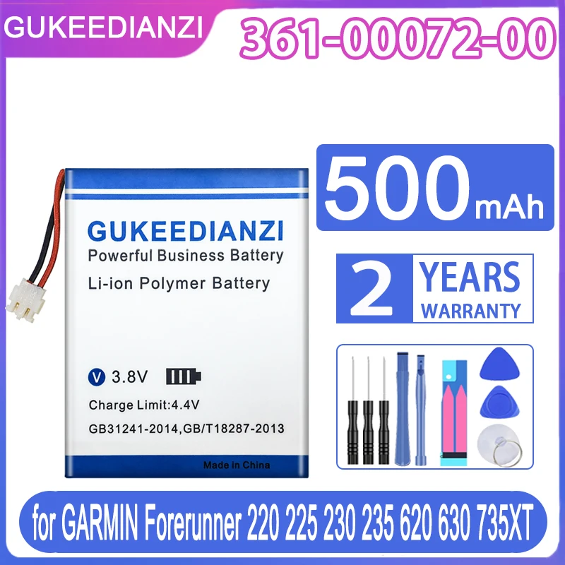 Запасная батарея GUKEEDIANZI 361-00072-00 500 мАч для GARMIN Forerunner 220 225 230 235 620 630 735XT GPS | Мобильные
