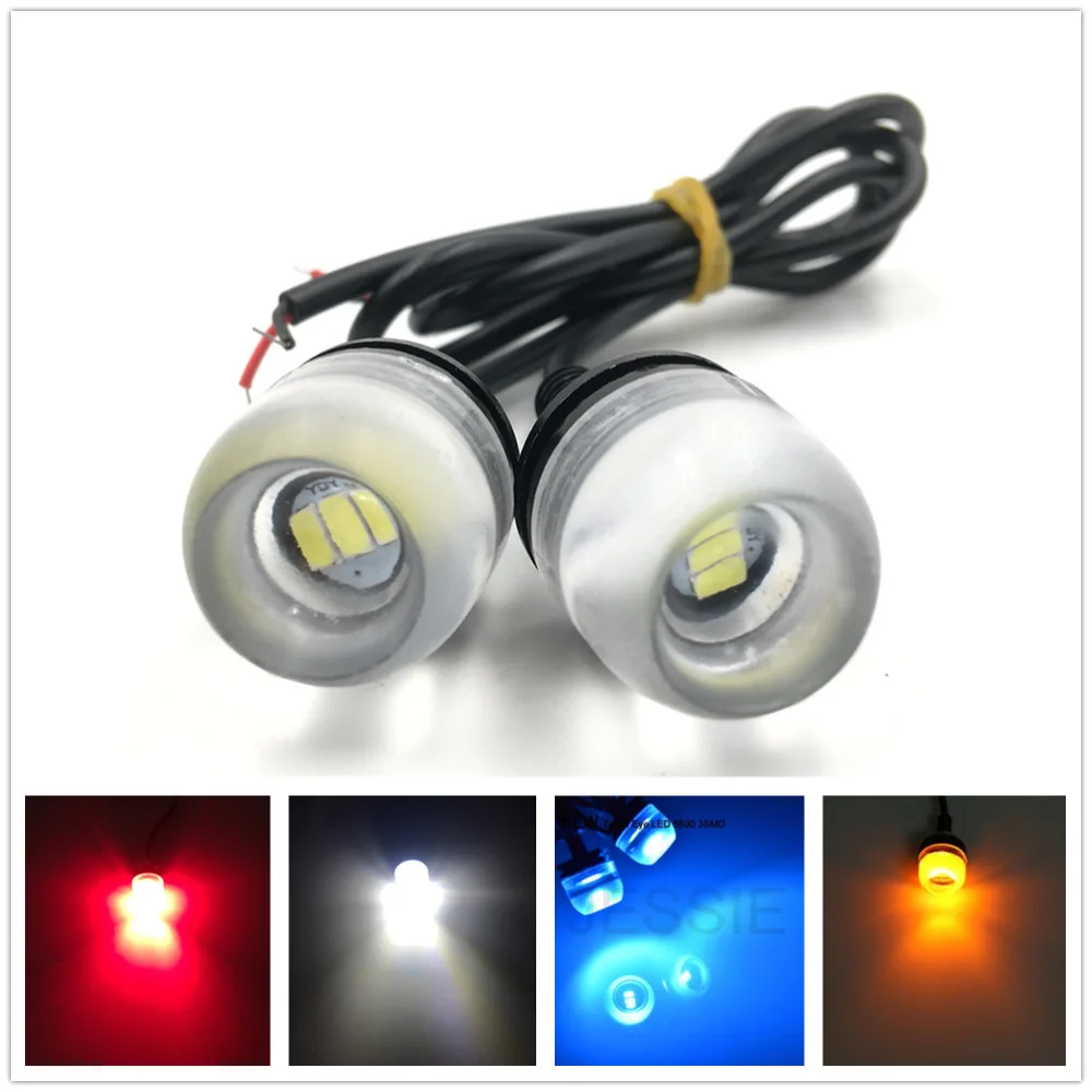 2x  5730-3SMD LED Flash Spot Light Headlight Daytime Running Lamp Waterproof 12V