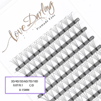 

Love Darling eyelash extensions heat bonded short stem Pre Made Volume fans Russian Volume Eyelash Extension Supplies