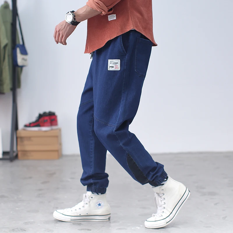 Casual Blue Jeans for Mens Japanese Streetwear Man Jeans 2020 Cargo Pants Harajuku Pants Casual Jogger Men Punk Male Trousers