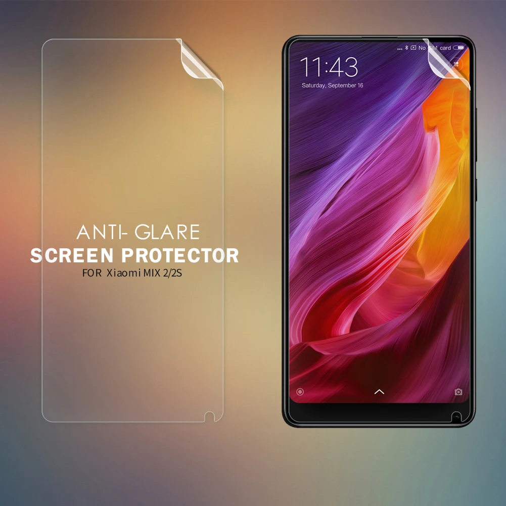Антибликовая Защитная пленка NILLKIN для Xiaomi Mi mix 2 2s матовая с защитой от отпечатков пальцев Мягкая из