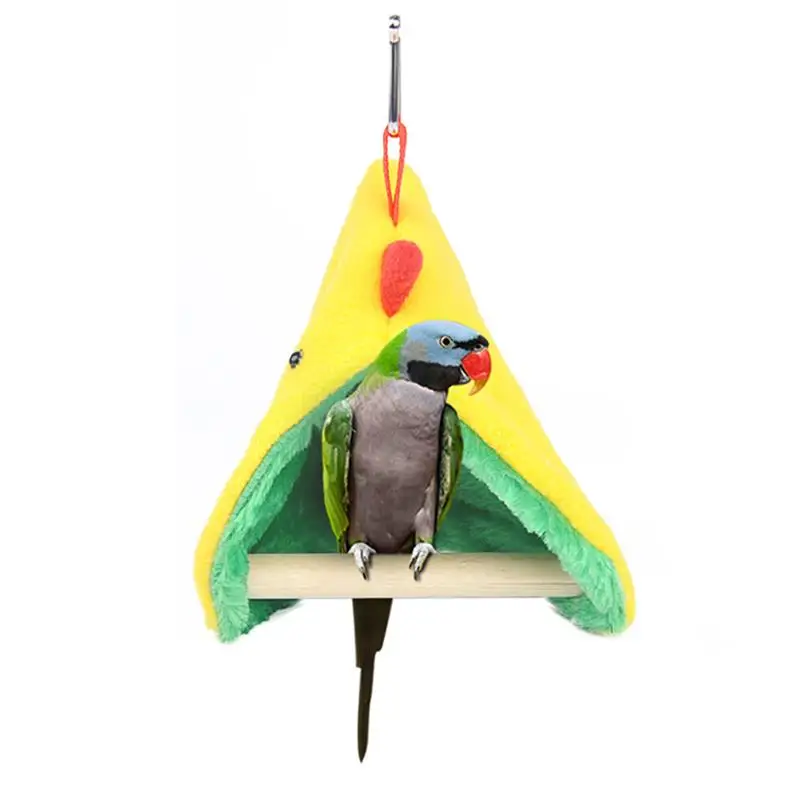

Parrot Hammock Triangle Soft Thickened Bird Nest vogelhuisjes voor buiten Parakeet Budgie Warm Hammock Hut Stand Hanging Cave