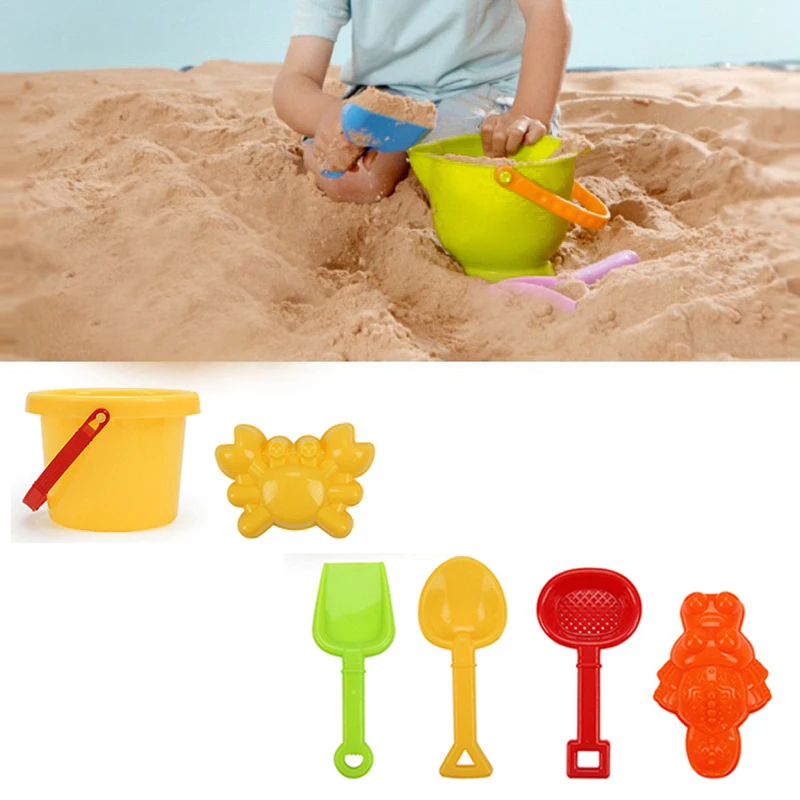 discounted 6 sets Children's beach toy car suit baby play with sand dug tool