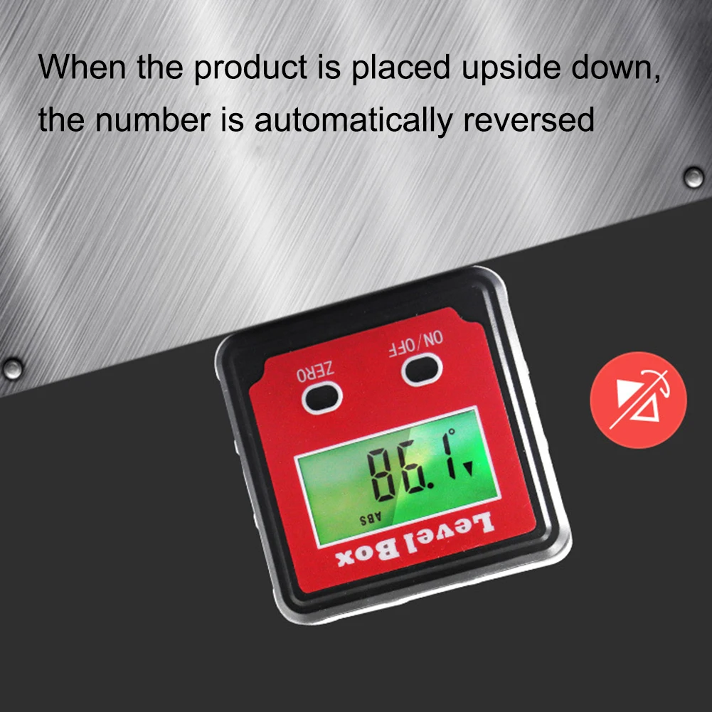  Automatic Angle Digital Protractor Finder Lever Inclinometer Slope Meter Four Meaturement Unit Hori