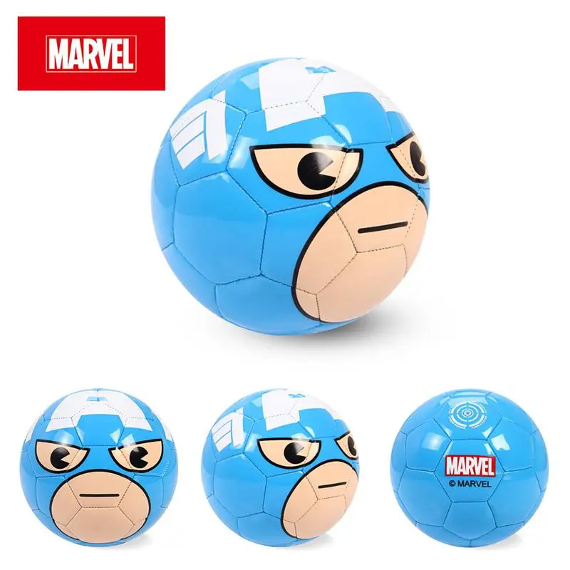 Детский футбольный мяч Marvel из ПВХ с изображением героев мультфильмов № 2, игрушка в виде футбольного мяча, Капитана Америки, человека-паука, Железного человека