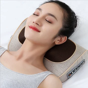 

DropShippingElectric Neck Kneading Massage Pillow Shiatsu Wave Curve Massager Shoulder Sleep Aid Soft Pillow Relieve Stress Tool