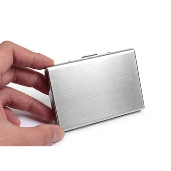 

RFID Blocking Wallet Slim Secure Stainless Steel Contactless Card Protector for 6 Credit Cards UND Sale