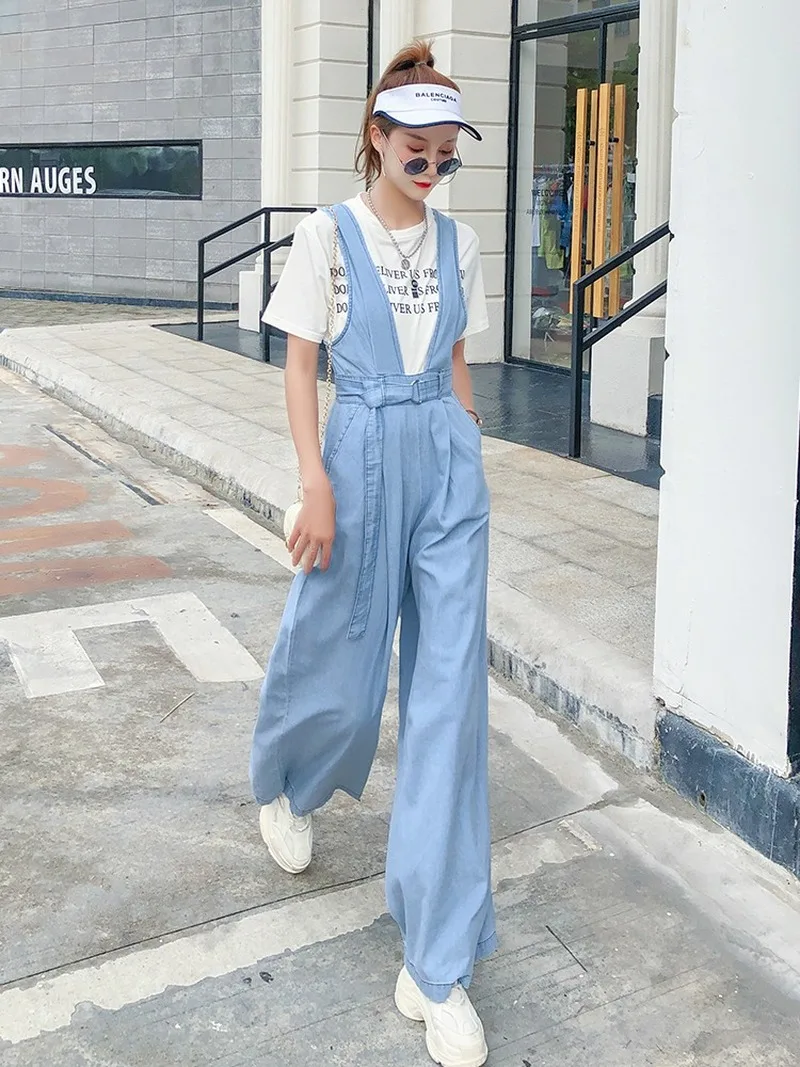 Женские свободные брюки в Корейском стиле для похудения с высокой талией, Висячие джинсы для мытья полов с широкими штанинами, новинка года, осень